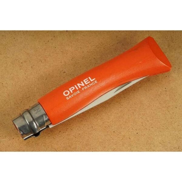 Opinel Inox No 7 Gürgen Saplı Paslanmaz Çelik Çakı TURUNCU