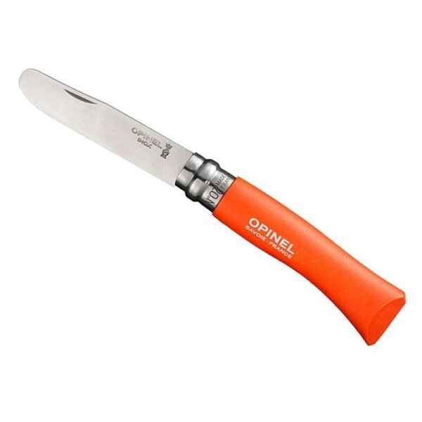 Opinel Inox No 7 Gürgen Saplı Paslanmaz Çelik Çakı TURUNCU