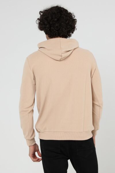 North Trace Crewline Kapüşonlu Erkek Hoodie Bej - L