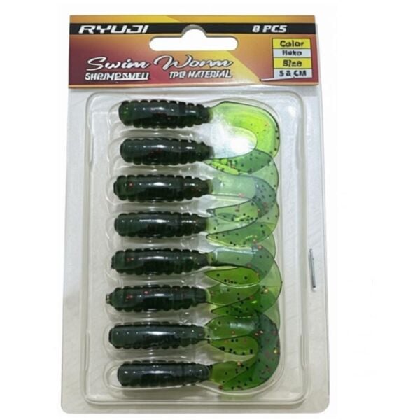 Ryuji Swim Worm 5,5cm TPR Kokulu Silikon Yem Flake