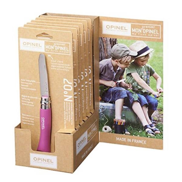 Opinel Inox No 7 Gürgen Saplı Paslanmaz Çelik Çakı PEMBE