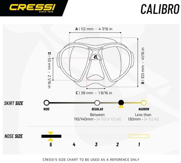 Cressi Calibro Dalış Maskesi White/Pink