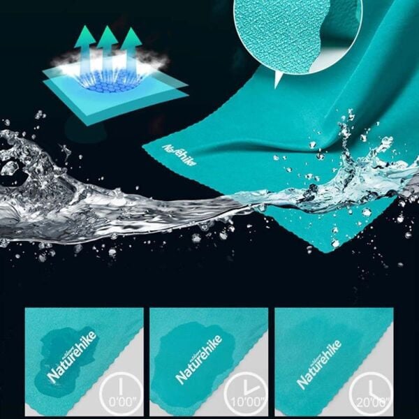 Naturehike MJ01 Ultralight Çabuk Kuruyan Mikrofiber Havlu | 40x80 cm | Lake Green