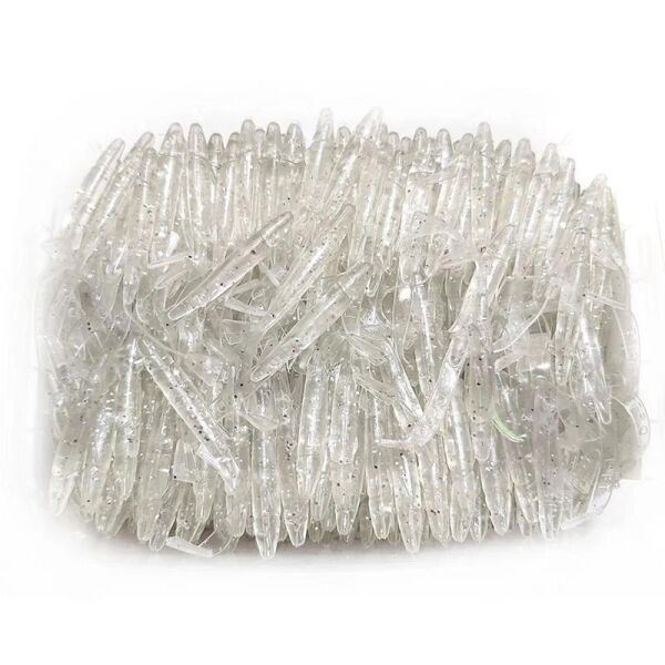 Sasi Silikon 6.5 cm Silikon Yem Gümüş Simli