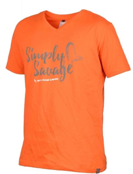 Savage gear Simply  Savage V-neck Tee Grey T-Shirt L