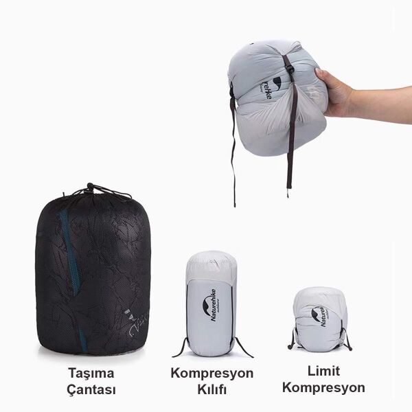 Naturehike CW400 Ultralight Kaz Tüyü Uyku Tulumu -11°C Sarı - L