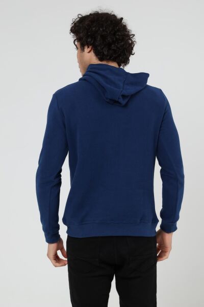North Trace Crewline Kapüşonlu Erkek Hoodie Saks Mavi - XL