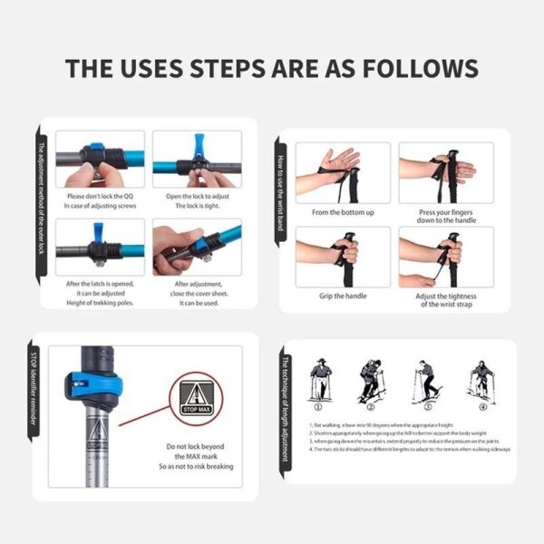 Naturehike ST01 3-Node 6061 AL Teleskopik Trekking Batonu | 62-135 cm | Army Green