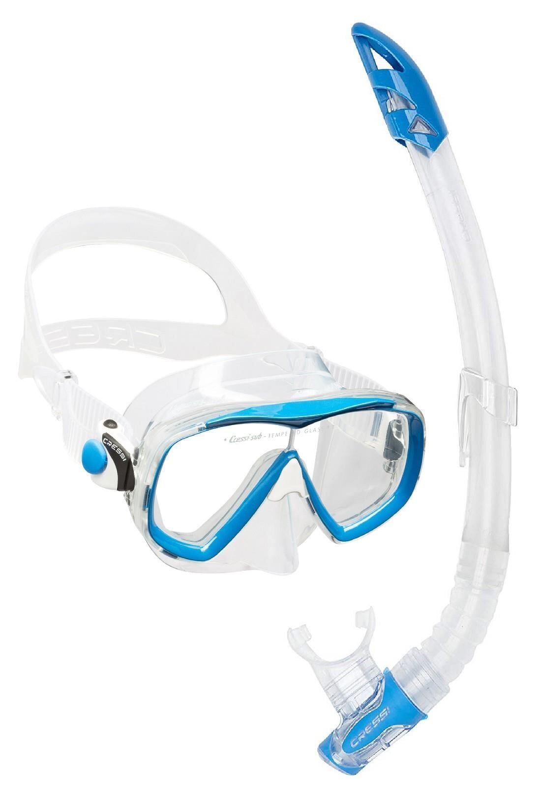 Cressi Estrella-Gamma Maske Şnorkel Seti Clear/Blue