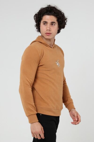 North Trace Crewline Kapüşonlu Erkek Hoodie Camel - XL