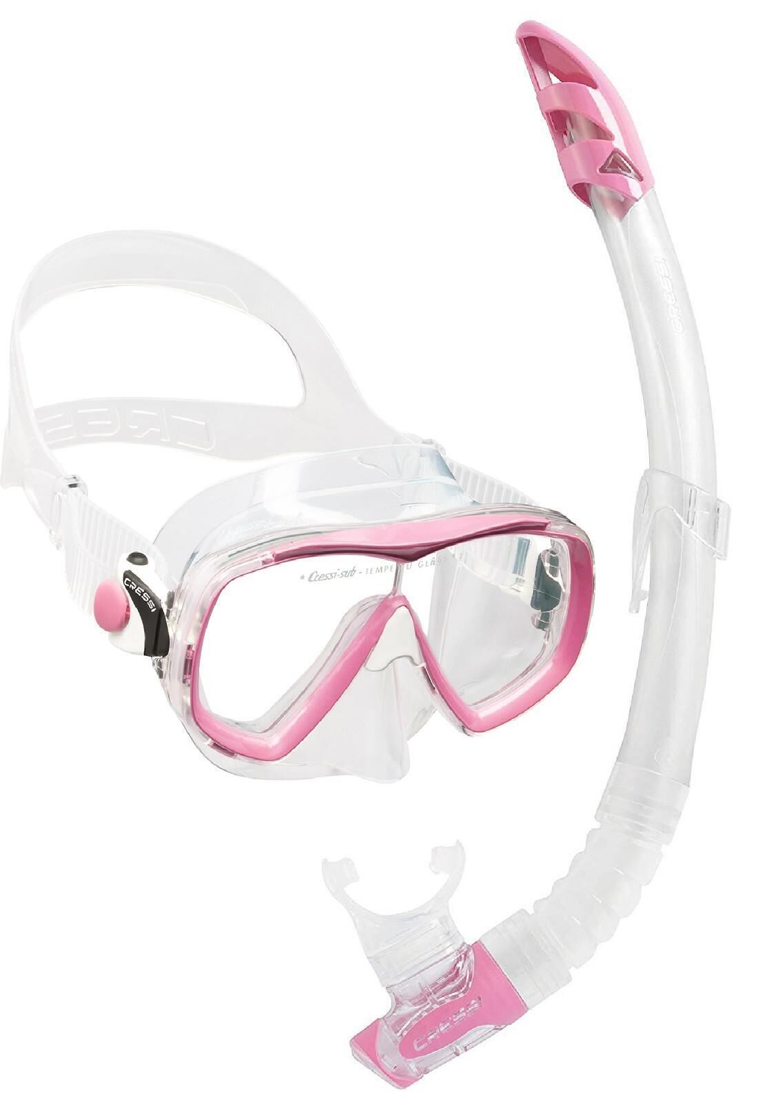 Cressi Estrella-Gamma Maske Şnorkel Seti Clear/Pink