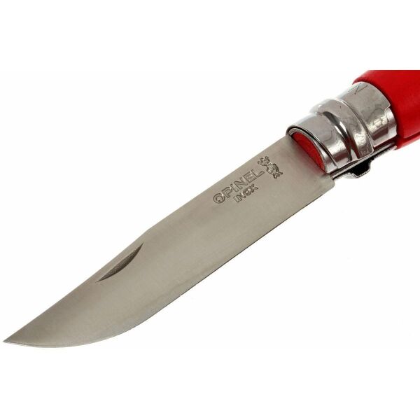 Opinel Inox No 8 Gürgen Saplı Paslanmaz Çelik Çakı KIRMIZI