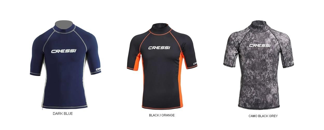 Cressi Rash Guard Man T-Shirt BLACK-WHİTE - 3XL - NO:7 - 58