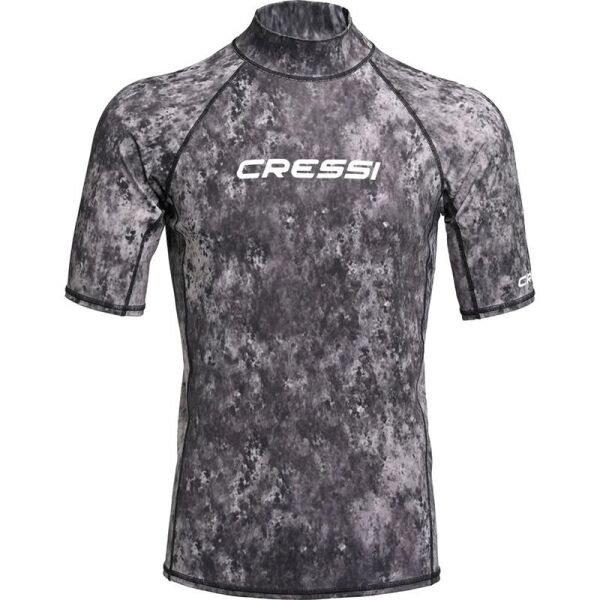 Cressi Rash Guard Man T-Shirt BLACK - ORANGE - M - NO:3