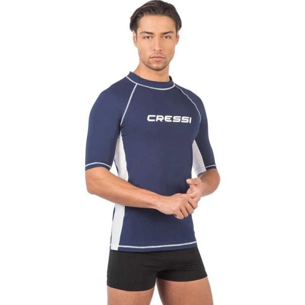 Cressi Rash Guard Man T-Shirt BLACK - ORANGE - M - NO:3