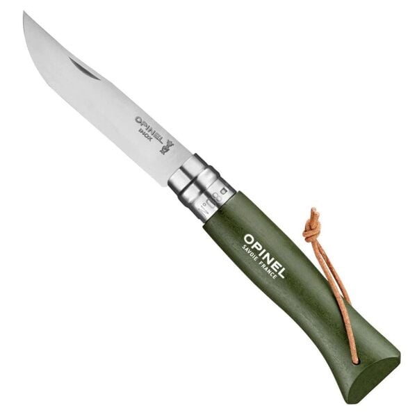 Opinel Inox No 8 Gürgen Saplı Paslanmaz Çelik Çakı HAKİ
