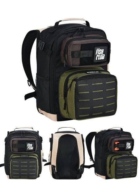 Fujin ProAji Back Pack Green Bej Balıkçı Sırt Çantası
