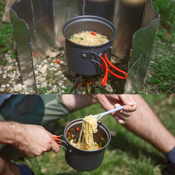 Naturehike 4IN1 Ultralight 2-3 Kişilik Kamp Yemek Pişirme Seti
