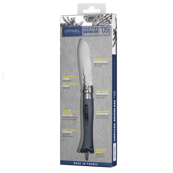 Opinel Inox No 9 Bricolage Çok Amaçlı Paslanmaz Çelik Çakı GRİ