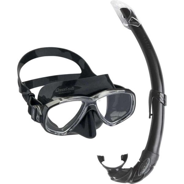 Cressi Perla Maske Mexico Şnorkel Seti BLACK