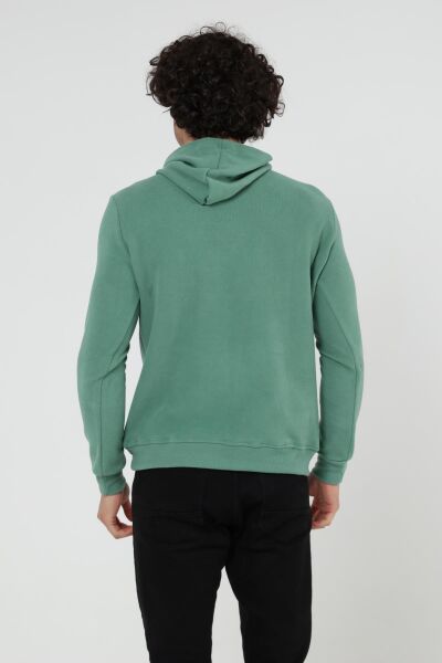 North Trace Crewline Kapüşonlu Erkek Hoodie Mint Yeşil - M