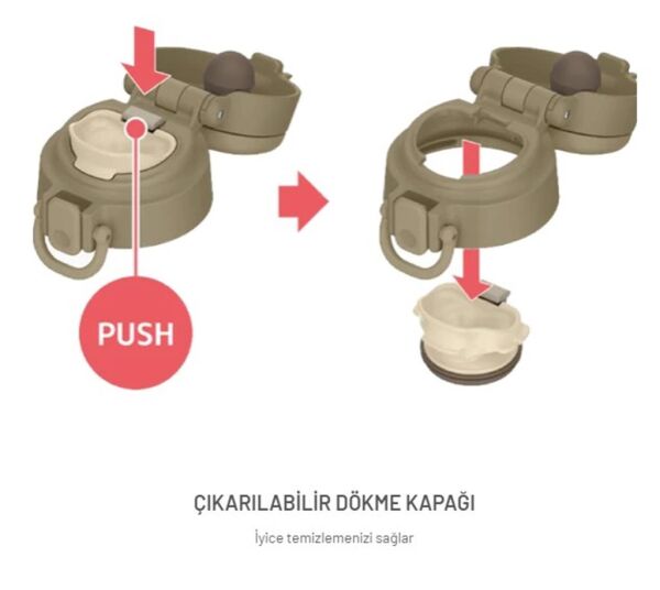 Thermos JOS-550 Vacuum Insulated Mug Taşıma Halkalı 0,55 Lt YELLOW