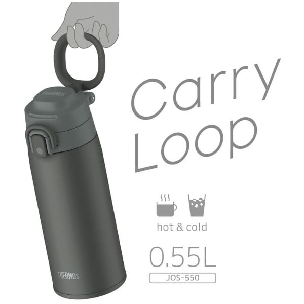 Thermos JOS-550 Vacuum Insulated Mug Taşıma Halkalı 0,55 Lt Dark Grey
