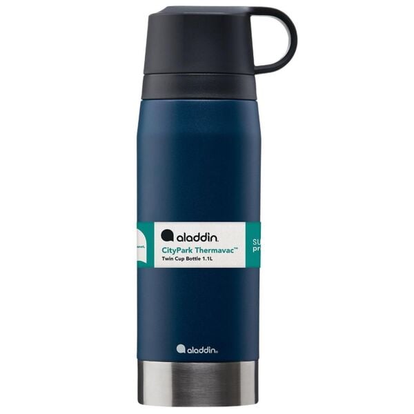 Aladdin CityPark Thermavac Çift Bardaklı Çelik Termos 1.1 Lt LACİVERT