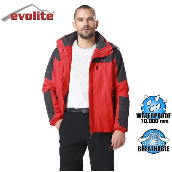 Evolite Diva Bay 3in1 Gri/Kırmızı Mont XXXL