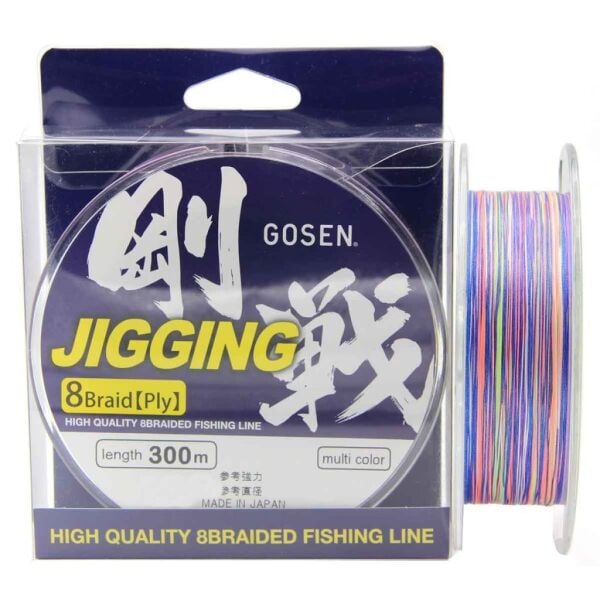 Gosen Jigging Braid PE 8 Örgü Jig ve Tai Rubber İpi MultiColor 300mt MULTİCOLOR - 0,216 MM