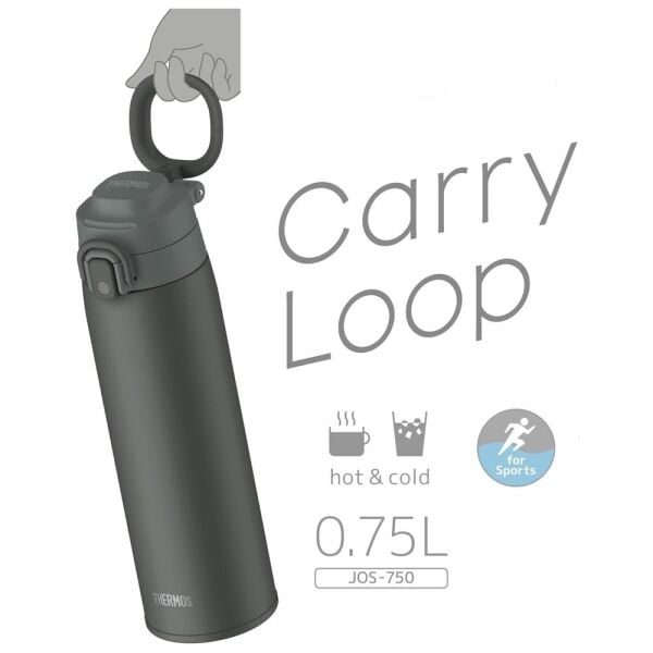 Thermos JOS-750 Vacuum Insulated Mug Taşıma Halkalı 0,75 Lt Dark Grey