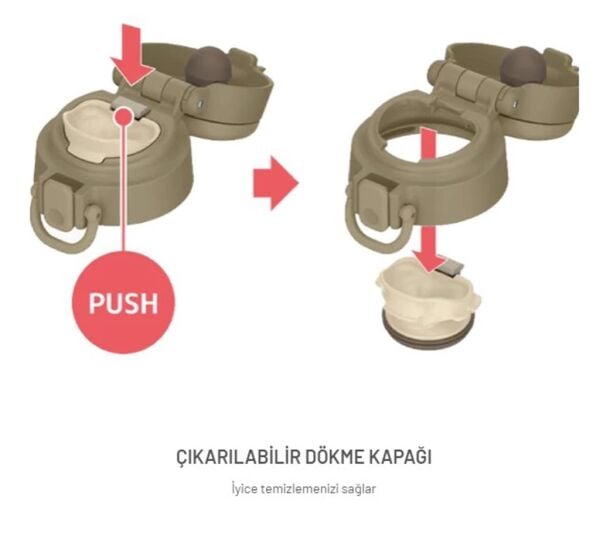 Thermos JOS-750 Vacuum Insulated Mug Taşıma Halkalı 0,75 Lt Dark Grey