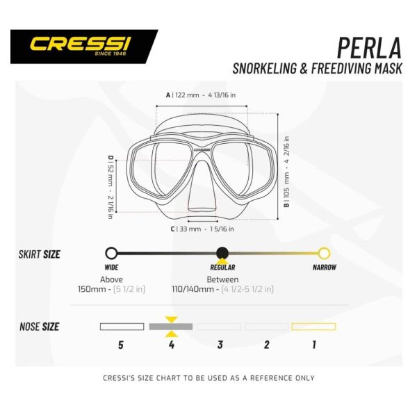 Cressi Perla Dalış Maskesi YEŞİL