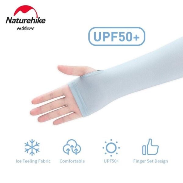 Naturehike UPF50+ Parmaksız Güneş Koruma Kollukları BEYAZ