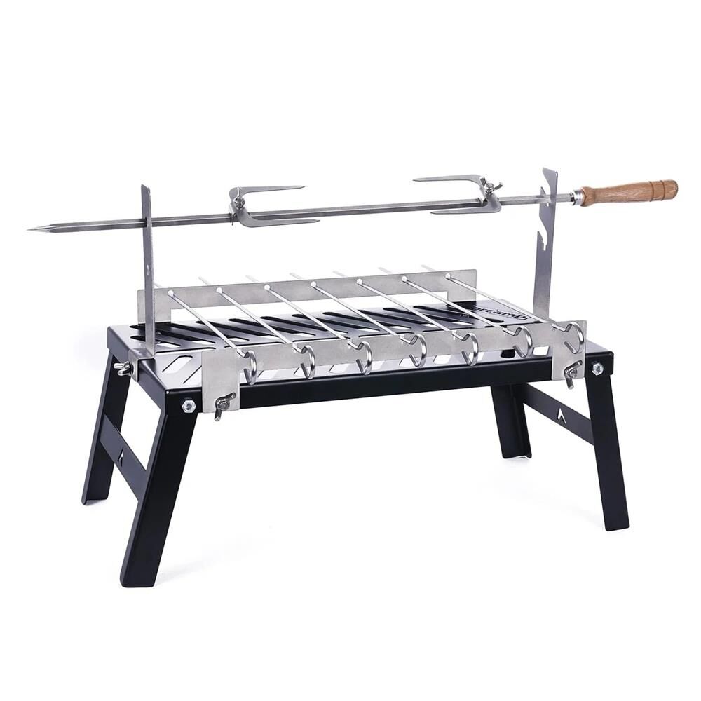 Orcamp Grilon Ateş Üstü Izgara Şiş Piliç Çevirme Aparatlı