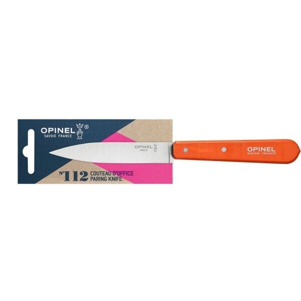 Opinel Essential No:112 Paslanmaz Çelik Soyma Bıçağı TURUNCU