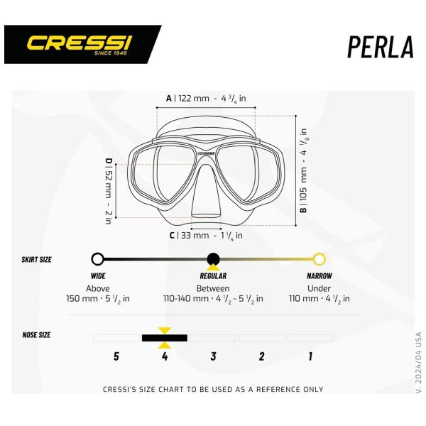 Cressi Perla Dalış Maskesi BLACK/BLUE