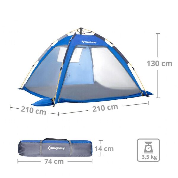 KingCamp Monza Beach 3 Kişilik Çadır MAVİ