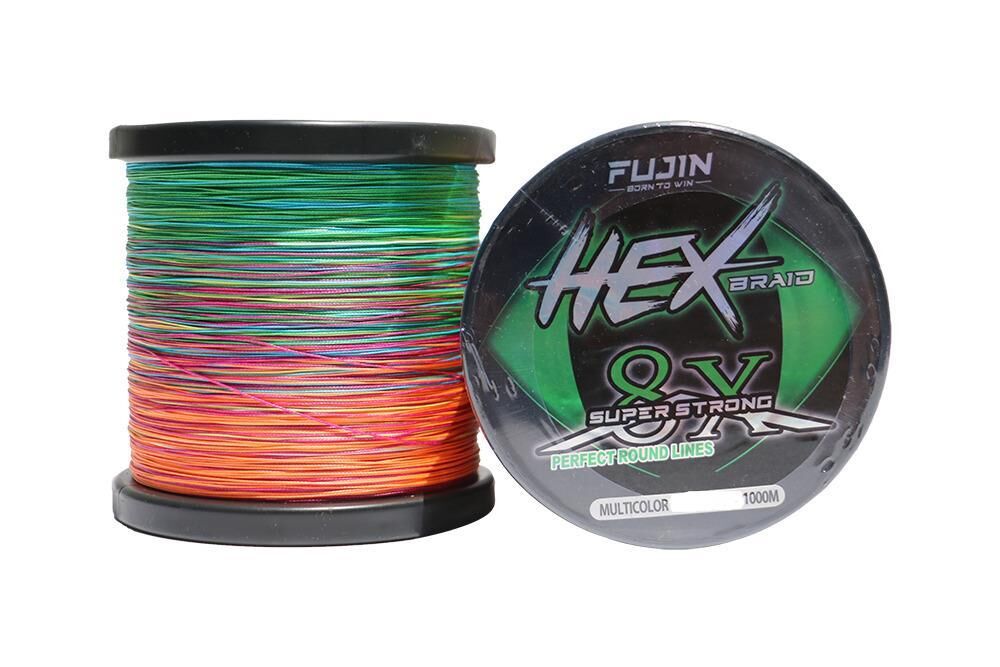 Fujin Hex Braid x8 Multi Color PE Bobin İp Olta Misinası 1000 mt MULTİCOLOR - 0,40 mm