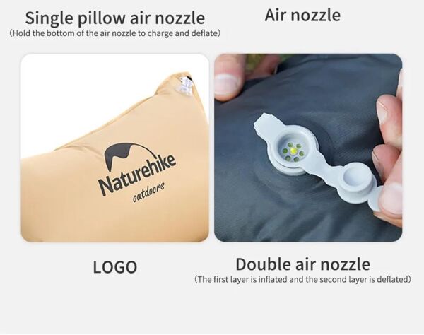Naturehike Ultralight Çift Kişilik Şişme Kamp Matı | 185*130*2.5 cm | MAVİ