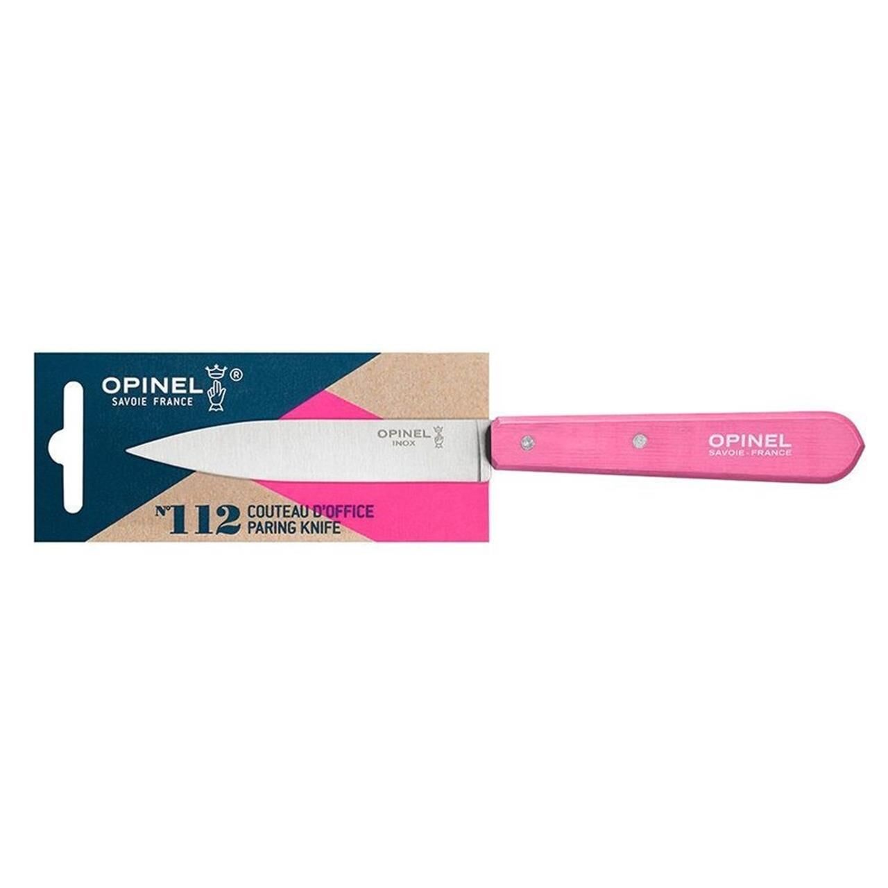 Opinel Essential No:112 Paslanmaz Çelik Soyma Bıçağı PEMBE