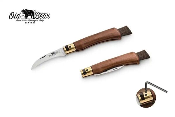 Antonini Old Bear Mushroom American Walnut 19cm (M) Mantar Çakısı