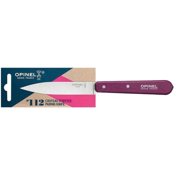 Opinel Essential No:112 Paslanmaz Çelik Soyma Bıçağı MOR