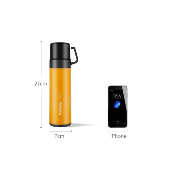 Naturehike 3IN1 Vacuum Paslanmaz Çelik Termos 600 ML