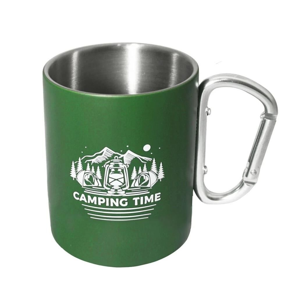 Orcamp Karabinali Paslanmaz Çelik Kupa YEŞİL