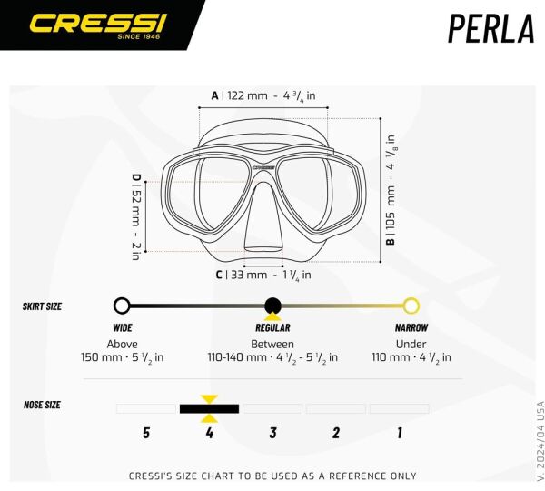 Cressi Perla Dalış Maskesi CLEAR-PINK