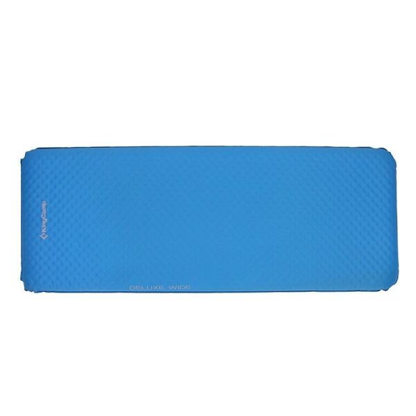 KingCamp Blue/Grey Deluxe Wide Şişme Mat 198 × 76 × 10 cm