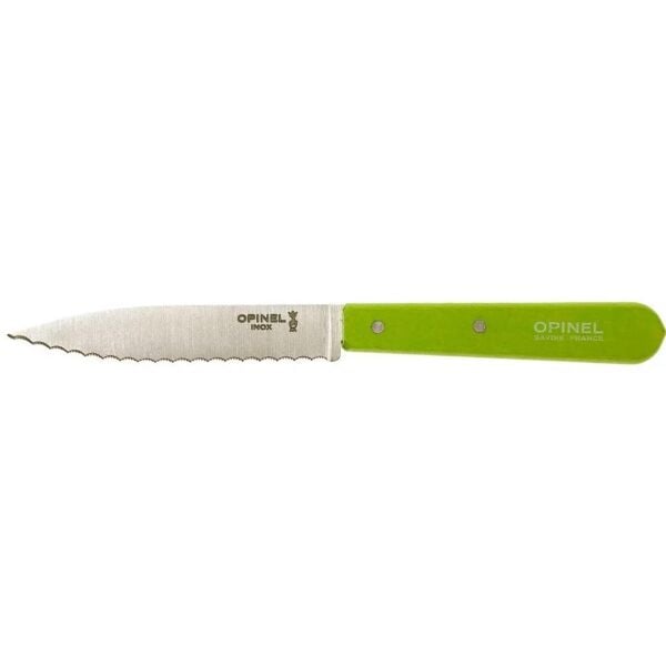 Opinel Essential No:113 Paslanmaz Çelik Tırtıklı Soyma Bıçağı YEŞİL
