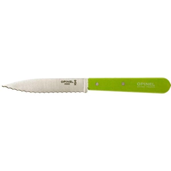 Opinel Essential No:113 Paslanmaz Çelik Tırtıklı Soyma Bıçağı YEŞİL