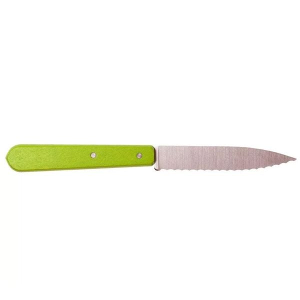 Opinel Essential No:113 Paslanmaz Çelik Tırtıklı Soyma Bıçağı YEŞİL